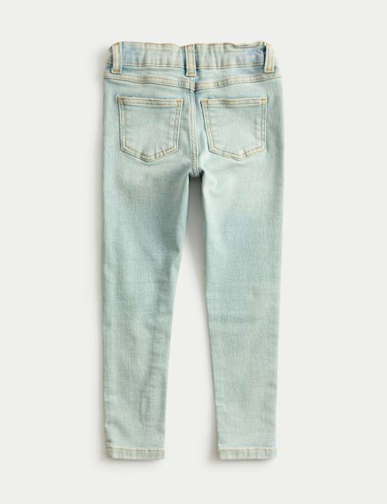 Jean délavé skinny en coton (du 2 au 8 ans)