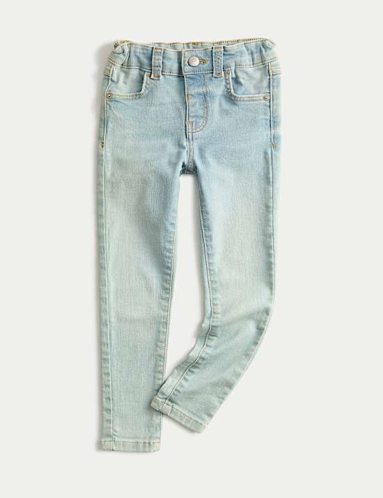 Jean délavé skinny en coton (du 2 au 8 ans)
