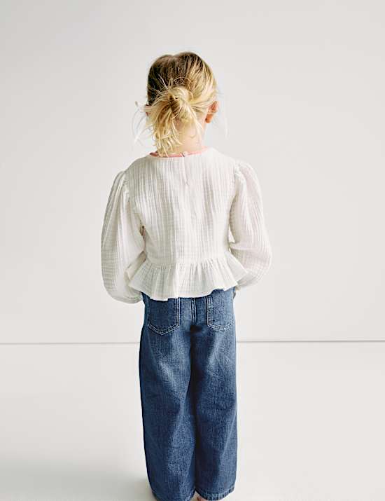 Wide Leg Elasticated Waist Jeans (2-8 Yrs)