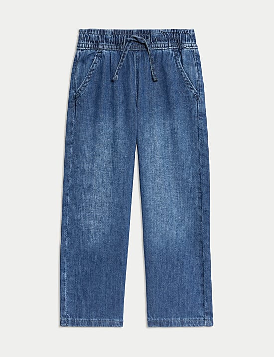 Wide Leg Elasticated Waist Jeans (2-8 Yrs)