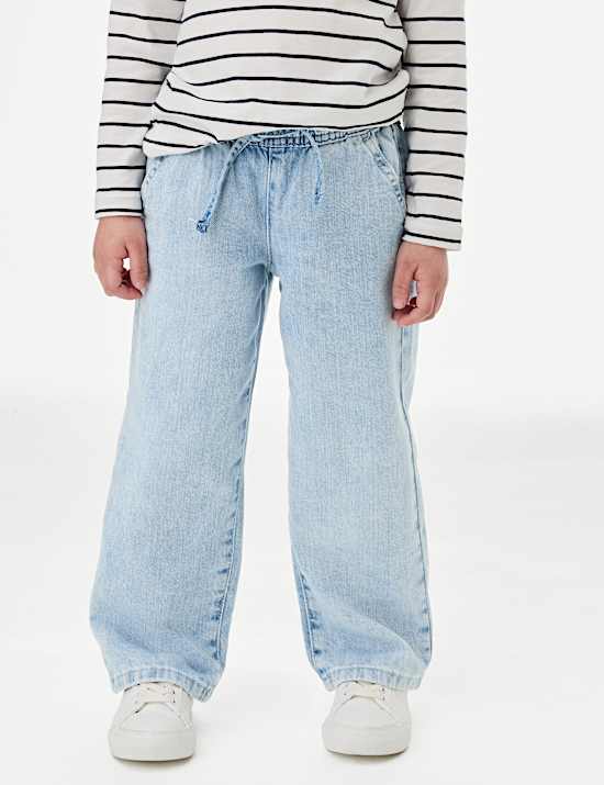 Jeans mit weitem Bein und elastischem Bund (2–8 J.)