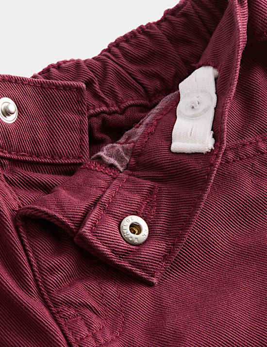 Pure Cotton Denim Barrel Leg Jeans (2-10 Yrs)