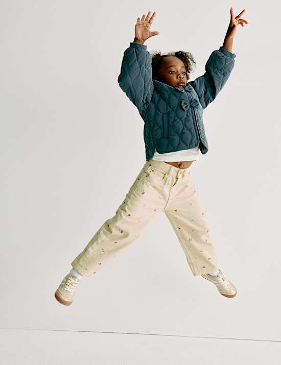 ג'ינס בגזרת בארל עם רקמה (8-2 שנים)