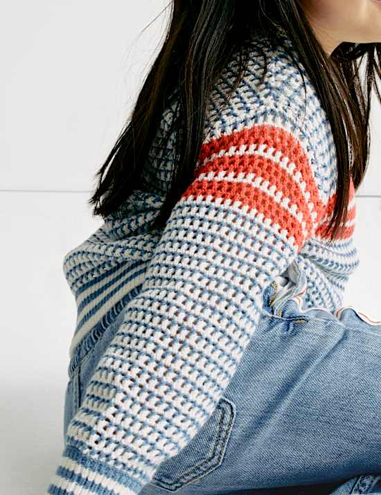 Pure Cotton Denim Side Stripe Jeans (2-16 Yrs)