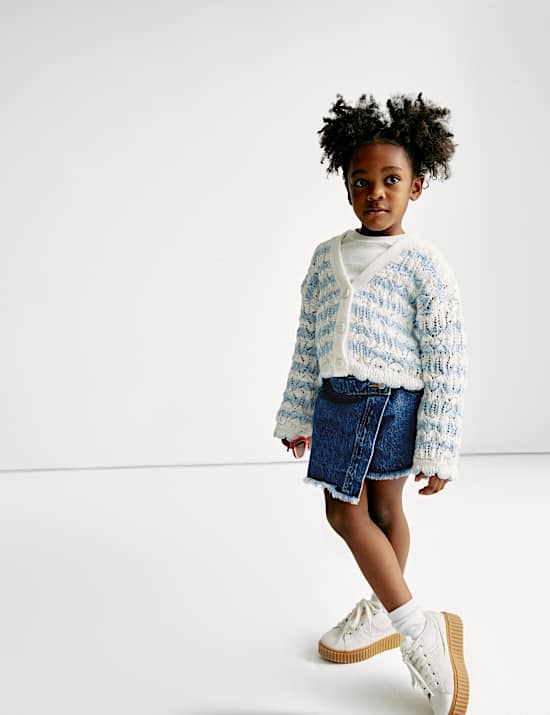 Pure Cotton Denim Skort (2-16 Yrs)