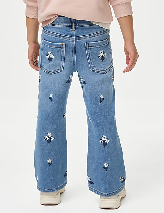 Denim Embroidered Flared Jeans (2-8 Yrs)