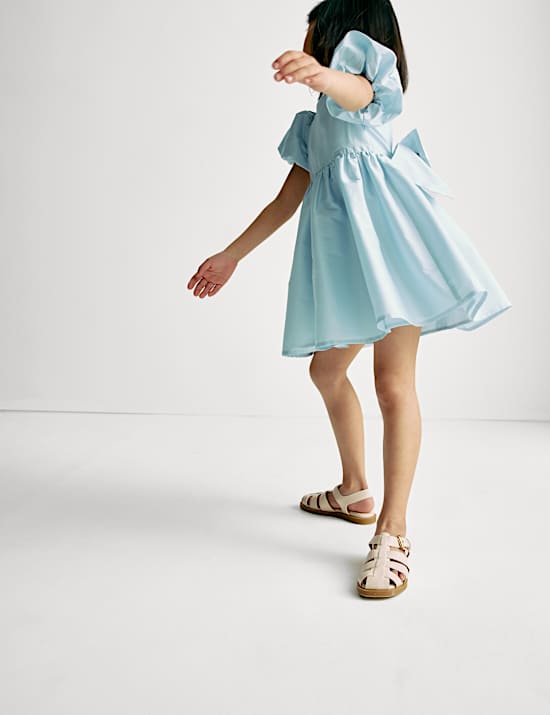 Taffeta Bow Dress (2-8 Yrs)