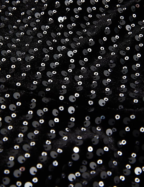 Robe en velours ornée de sequins (du 2 au 8 ans)