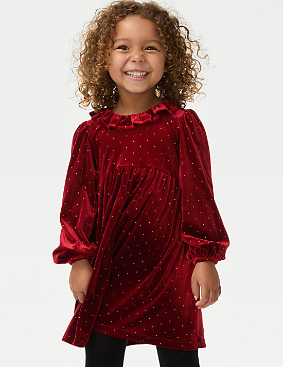 Sparkly Velvet Dress (1-8 Yrs)