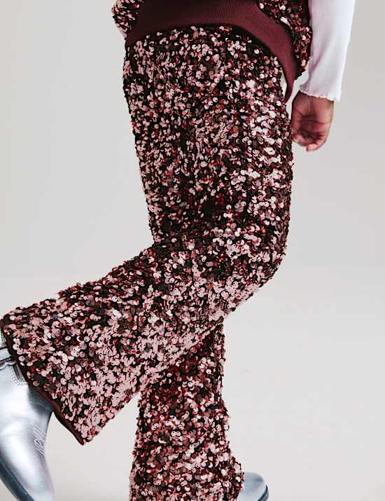 Sequin Kickflare Trousers