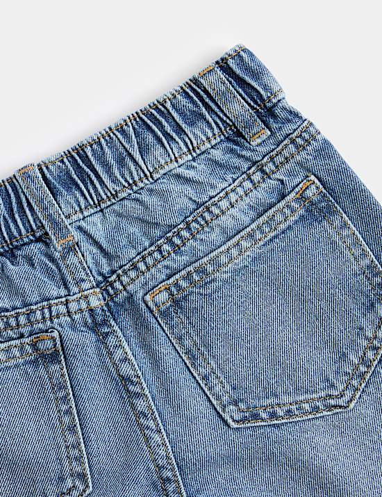 Denim Elasticated Straight Leg Jeans