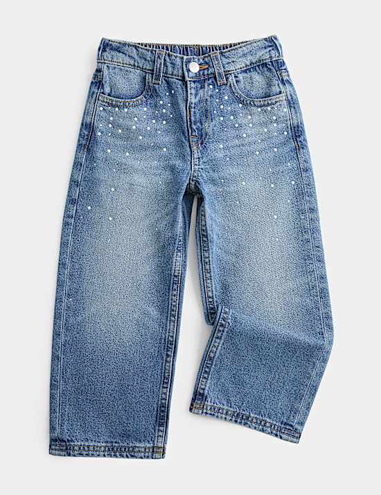 Denim Elasticated Straight Leg Jeans