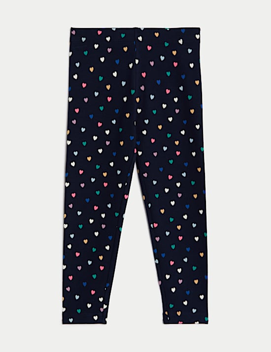 Cotton Rich Heart Leggings (2-8 Yrs)