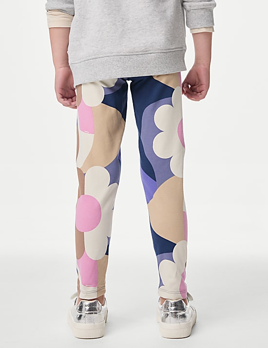 Cotton Rich Abstract Print Leggings (2-8 Yrs)