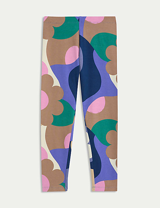 Cotton Rich Abstract Print Leggings (2-8 Yrs)