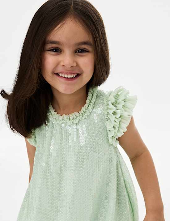 Robe ornée de sequins (du 2 au 8 ans)