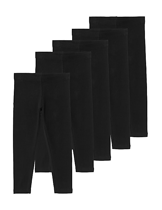 Set van 5 katoenrijke leggings (2-8 jaar)