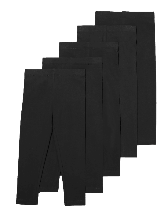 Set van 5 katoenrijke leggings (2-8 jaar)
