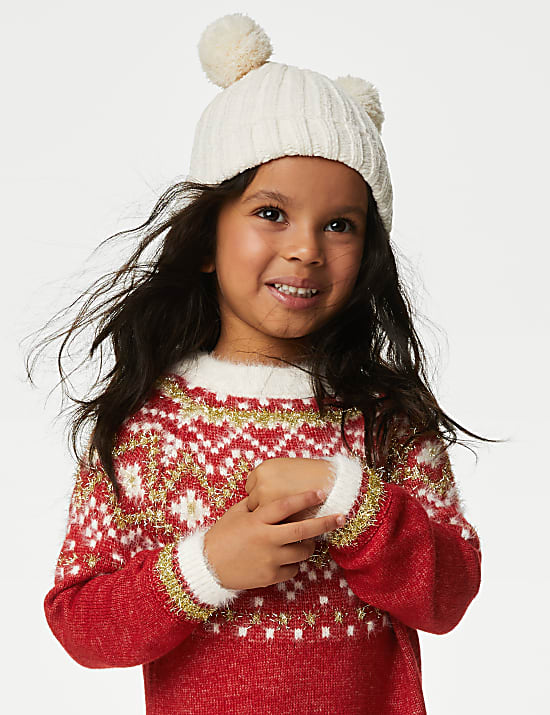 2pc Fair Isle Glitter Dress & Tights Outfit (2-8 Yrs)