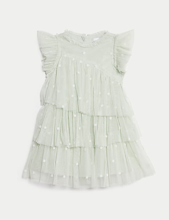 Embroidered Tulle Dress (2-16 Yrs)