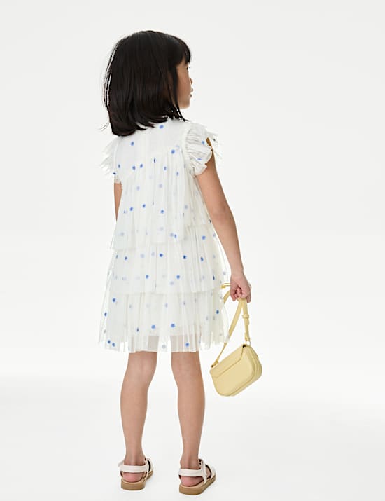 Embroidered Tulle Dress (2-16 Yrs)