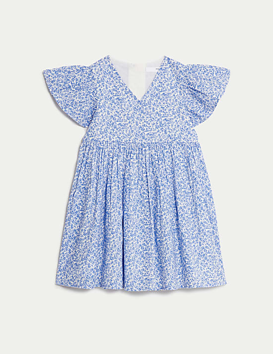 Pure Cotton Wrap Dress (2-8 Yrs)