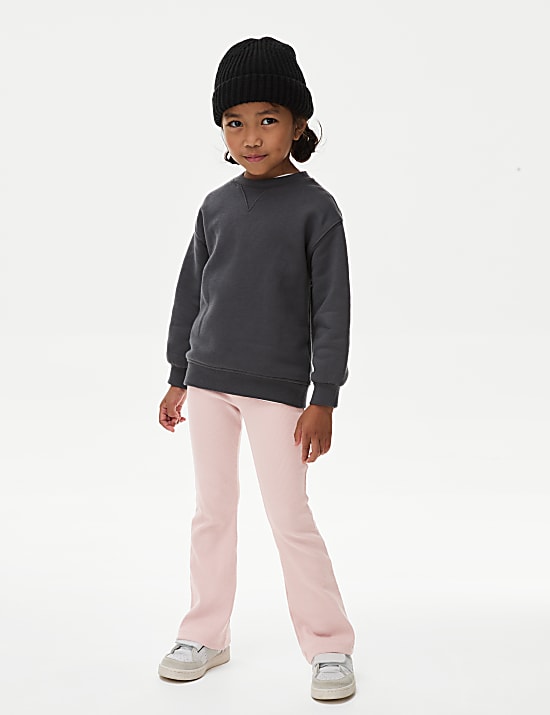 Wide Leg Cotton Rich Flared Leggings (2-8 Yrs)