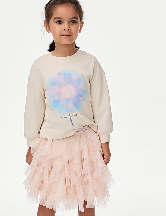 Tulle Glitter Star Tutu Skirt (2-8 Yrs)