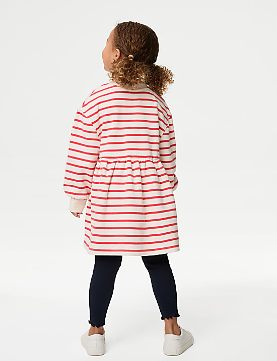 Cotton Rich Striped Jumper Dress (1-8 Yrs)