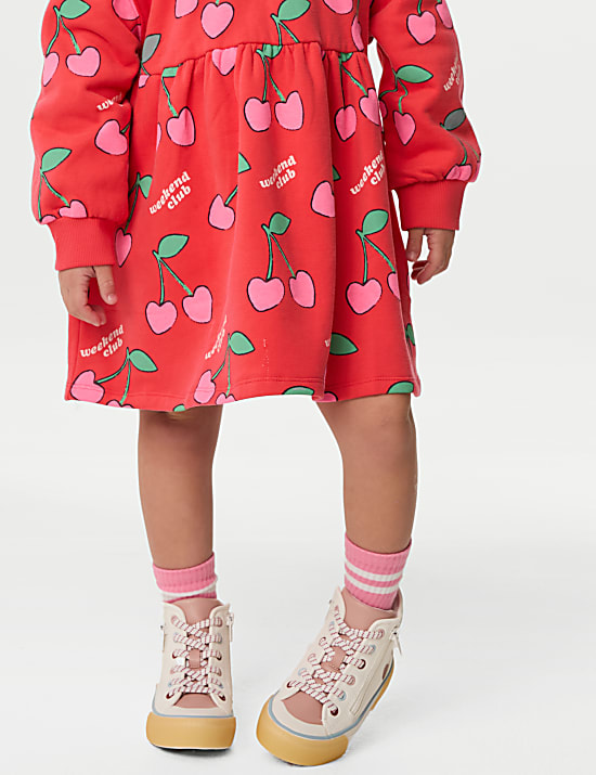 Cotton Rich Cherry Jumper Dress (1-8 Yrs)