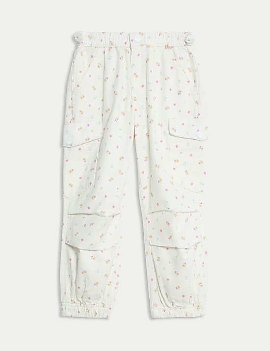 Cotton Rich Ditsy Floral Parachute Trousers (2-8 Yrs)