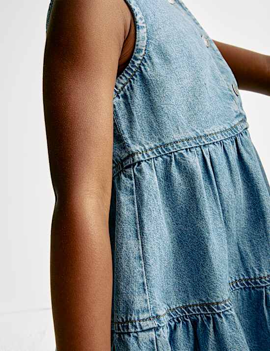 Denim Collared Dress (2-8 Yrs)