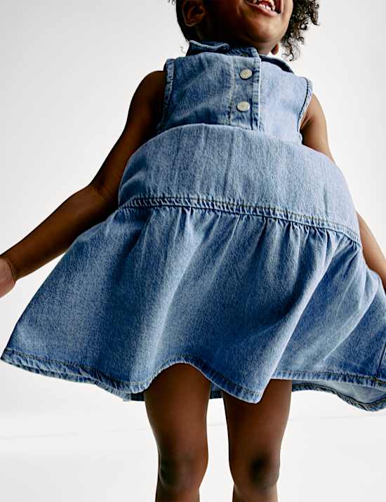 Denim Collared Dress (2-8 Yrs)
