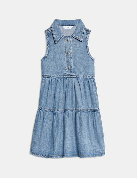 Denim Collared Dress (2-8 Yrs)