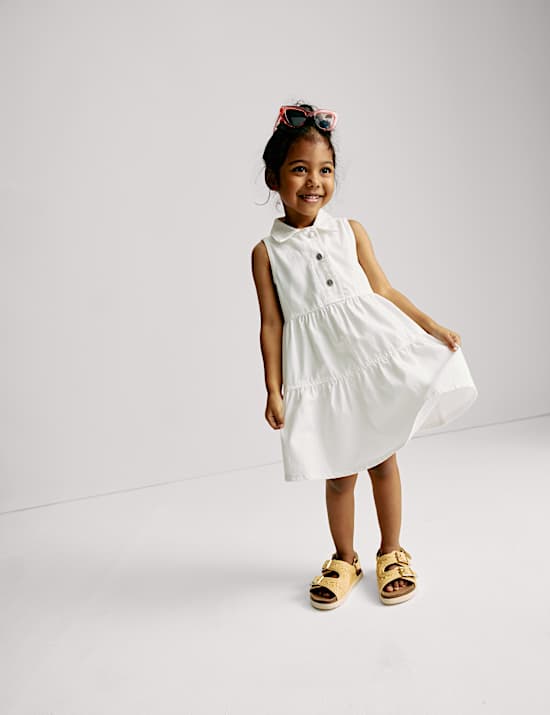 Denim Collared Dress (2-8 Yrs)