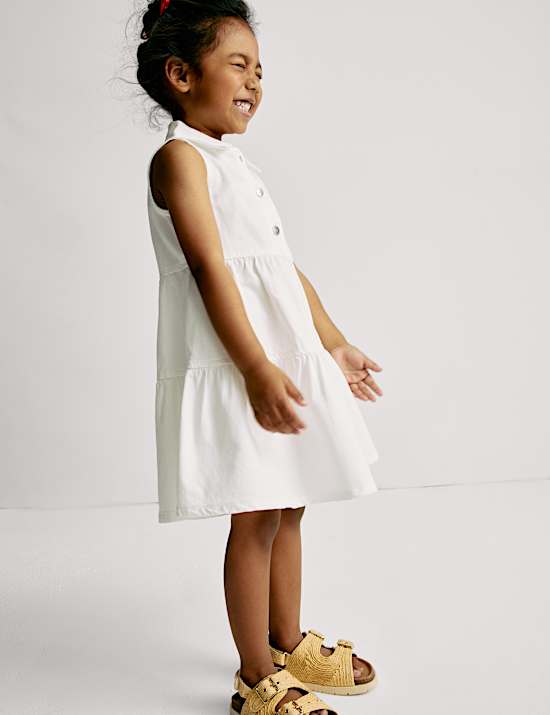 Denim Collared Dress (2-8 Yrs)