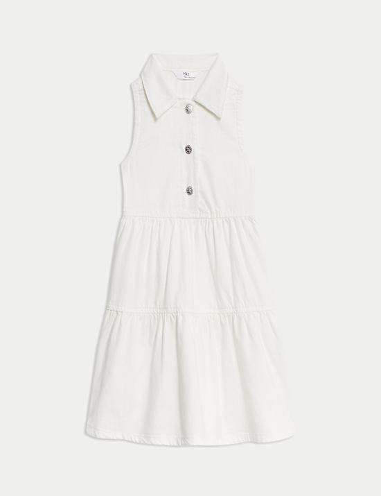 Denim Collared Dress (2-8 Yrs)
