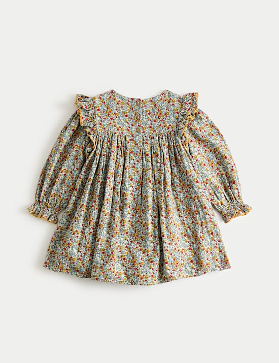 2pc Cotton Rich Floral Dress & Tights Set (1-10 Yrs)