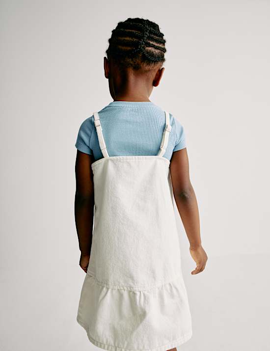 Embroidered Pinafore Dress and T-Shirt (2-16 Yrs)