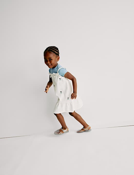 Embroidered Pinafore Dress and T-Shirt (2-16 Yrs)