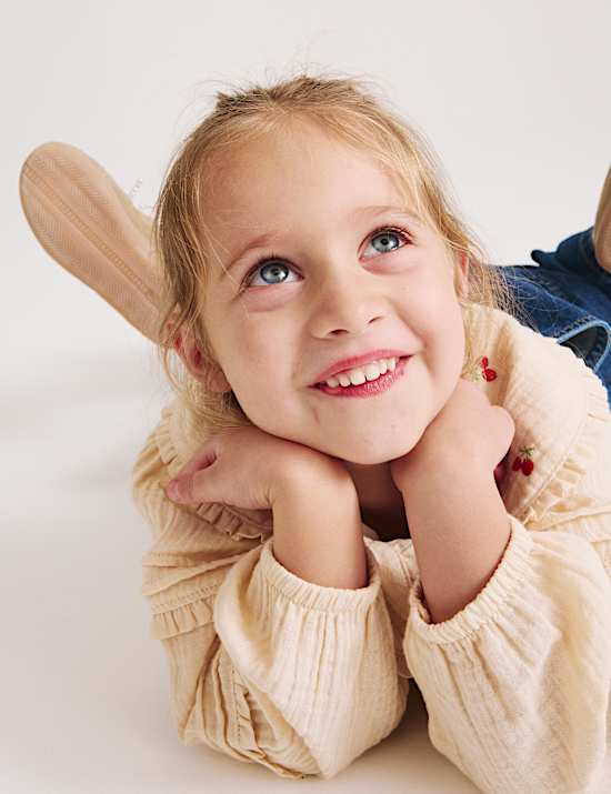 Cotton Rich Embroidered Dungaree Outfit (2-10 Yrs)