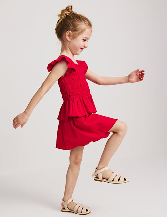 2-delige gesmokte outfit (2-8 jaar)