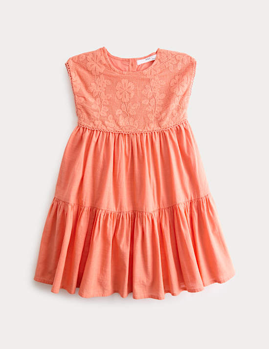 Pure Cotton Floral Lace Dress (2-10 Years)