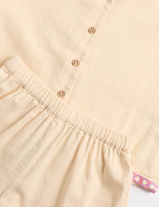 2-teiliges Outfit aus reiner Baumwolle mit Palmenmotiv (2&ndash;10 J.)