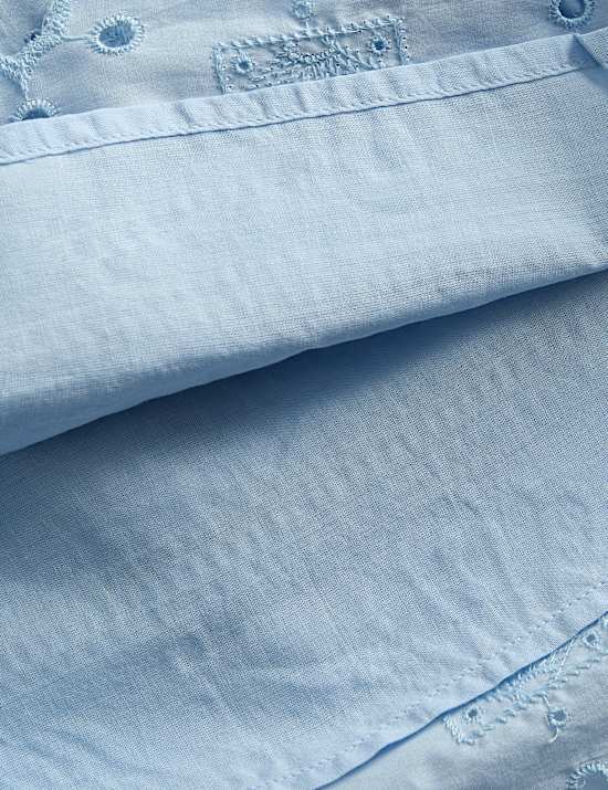 Robe 100 % coton &agrave; motif brod&eacute; coquillage (du 2 au 8 ans)