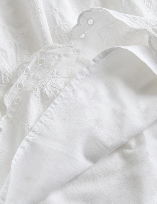 Pure Cotton Broderie Shell Dress (2-8 Yrs)