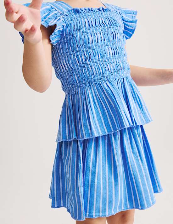 2 Piece Pure Cotton Shirred Outfit (2-8 Yrs)