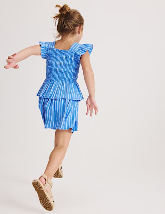 2 Piece Pure Cotton Shirred Outfit (2-8 Yrs)