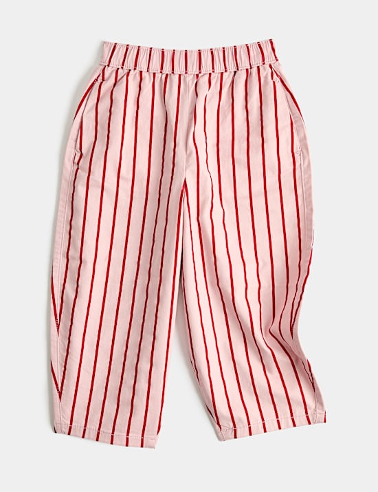 Cotton Rich Woven Striped Balloon Trousers (2-8 Yrs)
