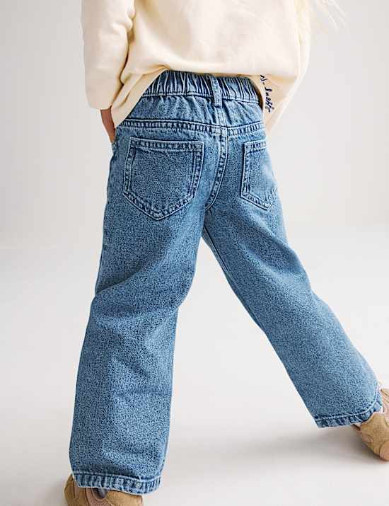 Floral Embroidered Denim Jeans (2-8 Yrs)